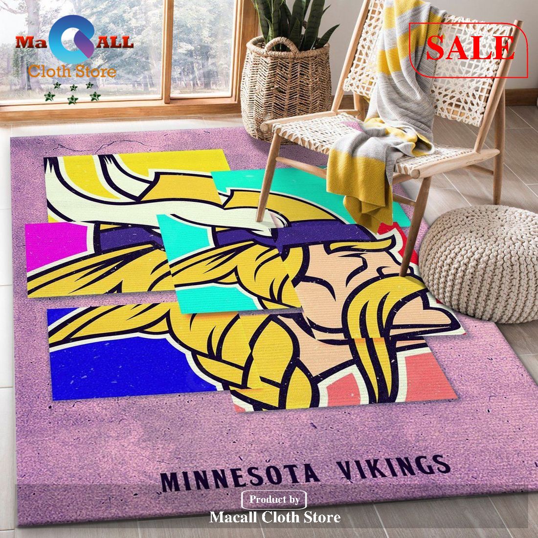 [SALE] Minnesota Vikings NFL Rug Living Room Rug Christmas Gift US Decor – Indoor Outdoor Rugs
