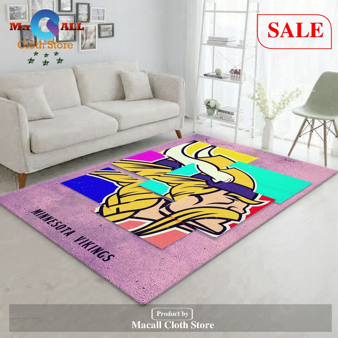 [SALE] Minnesota Vikings NFL Rug Living Room Rug Christmas Gift US Decor – Indoor Outdoor Rugs