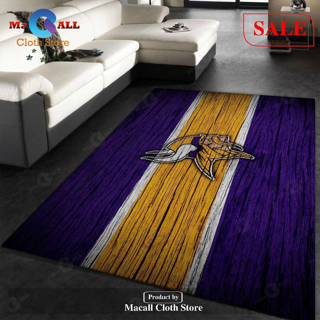 [SALE] Minnesota Vikings NFL Rug Room Carpet Sport Custom Area Floor Home Decor – Indoor Outdoor Rugs
