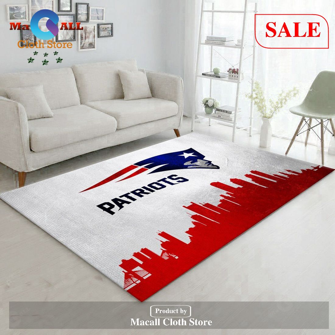 [SALE] New England Patriots NFL Area Rug Carpet, Kitchen Rug, Christmas Gift – Indoor Outdoor Rugs