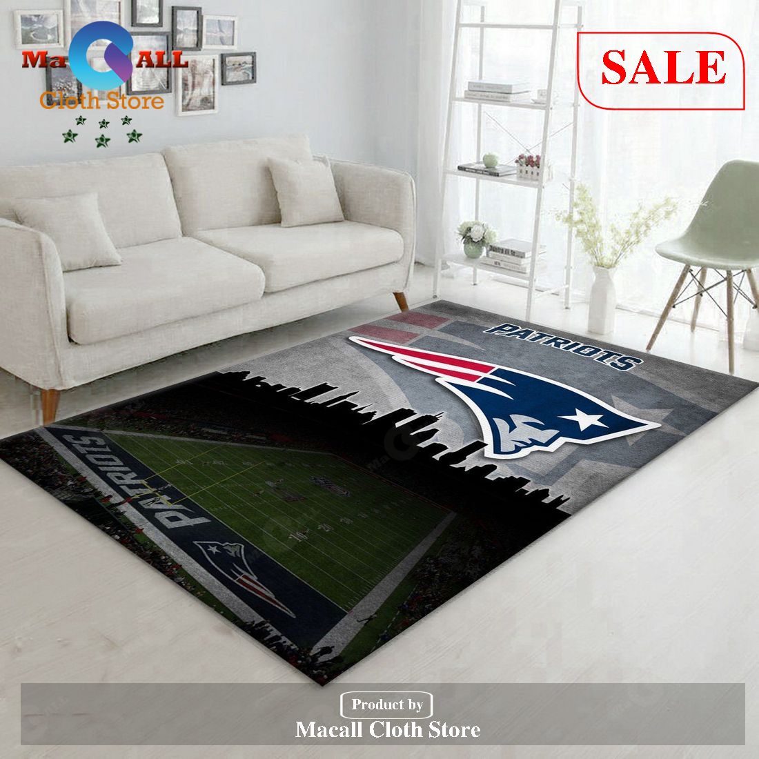 [SALE] New England Patriots NFL Rug Living Room Rug US Gift Decor – Indoor Outdoor Rugs