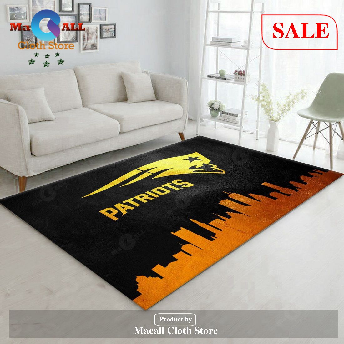 [SALE] New England Patriots NFL Team Logos Area Rug, Living Room Rug, Christmas Gift US Decor – Indoor Outdoor Rugs
