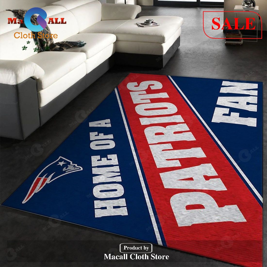 [SALE] New England Patriots Team NFL Area Rug, Kitchen Rug – Indoor Outdoor Rugs