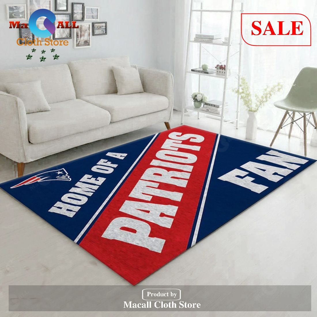[SALE] New England Patriots Team NFL Area Rug, Kitchen Rug – Indoor Outdoor Rugs