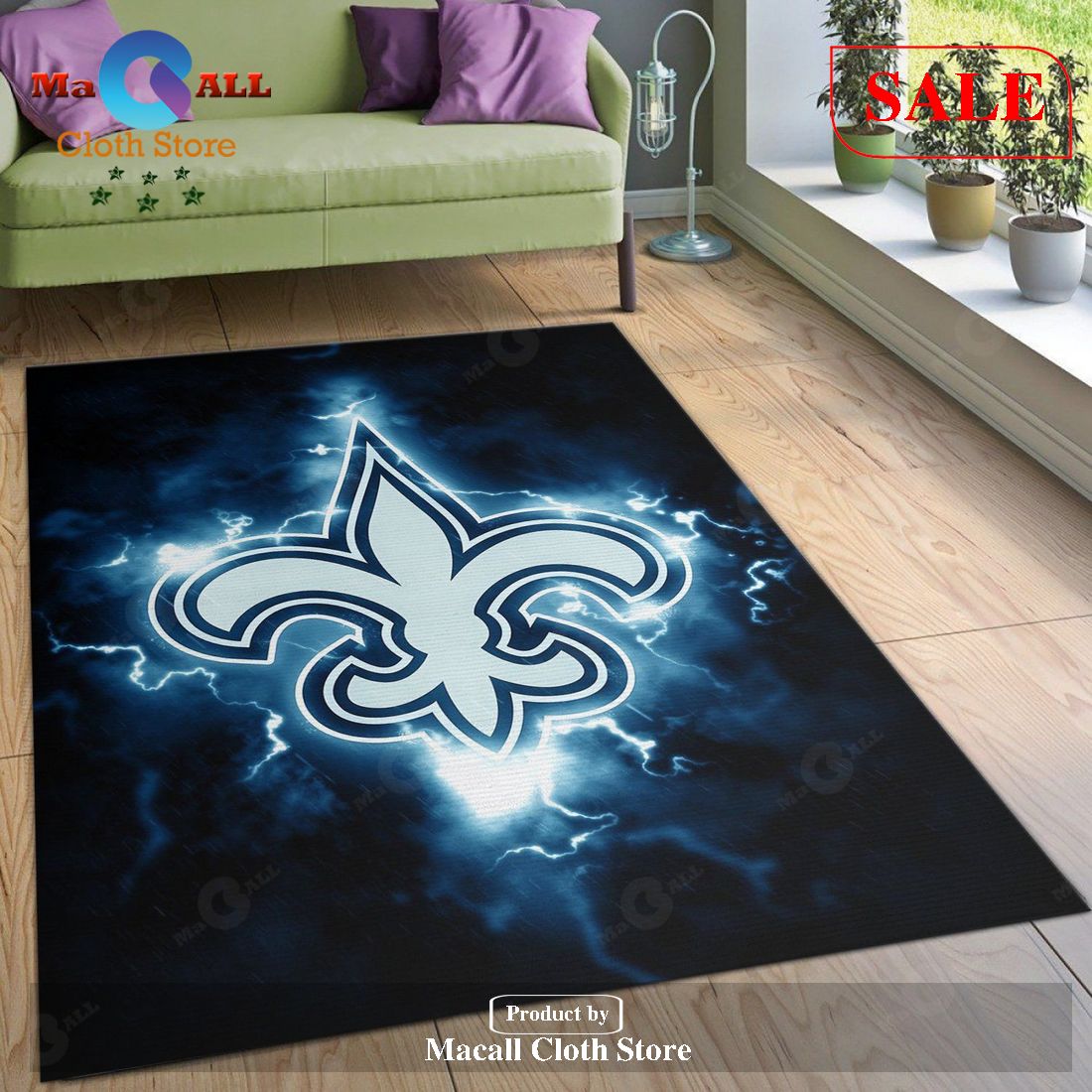 [SALE] New Orleans Saints NFL Area Rug Bedroom Rug US Gift Decor – Indoor Outdoor Rugs