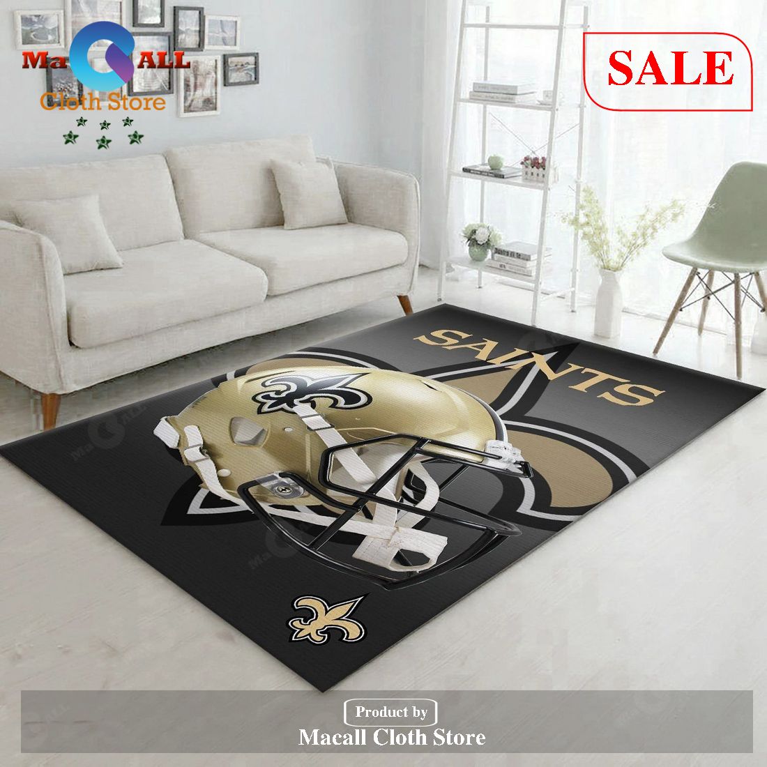 New Orleans Saints NFL Team Logo Area Rugs Living Room Carpet Floor Decor  The US Decor