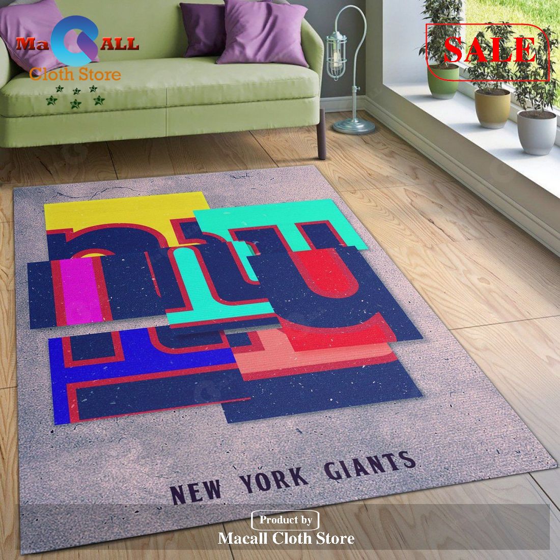 [SALE] New York Giants NFL Area Rug Bedroom Rug Family Gift US Decor – Indoor Outdoor Rugs
