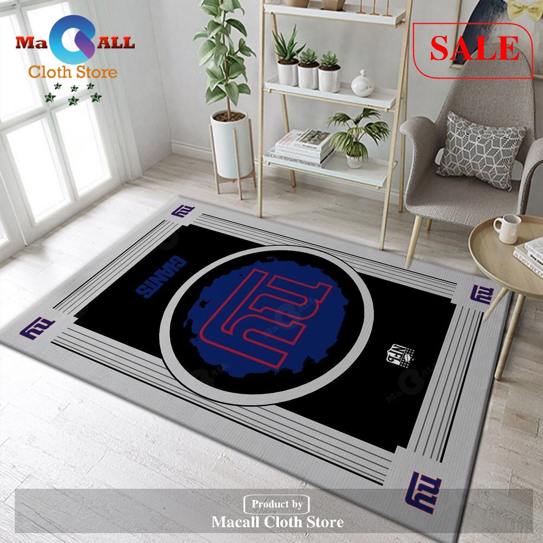 [SALE] New York Giants NFL Team Logo Area Rugs Living Room Carpet Floor Decor The US Decor – Indoor Outdoor Rugs