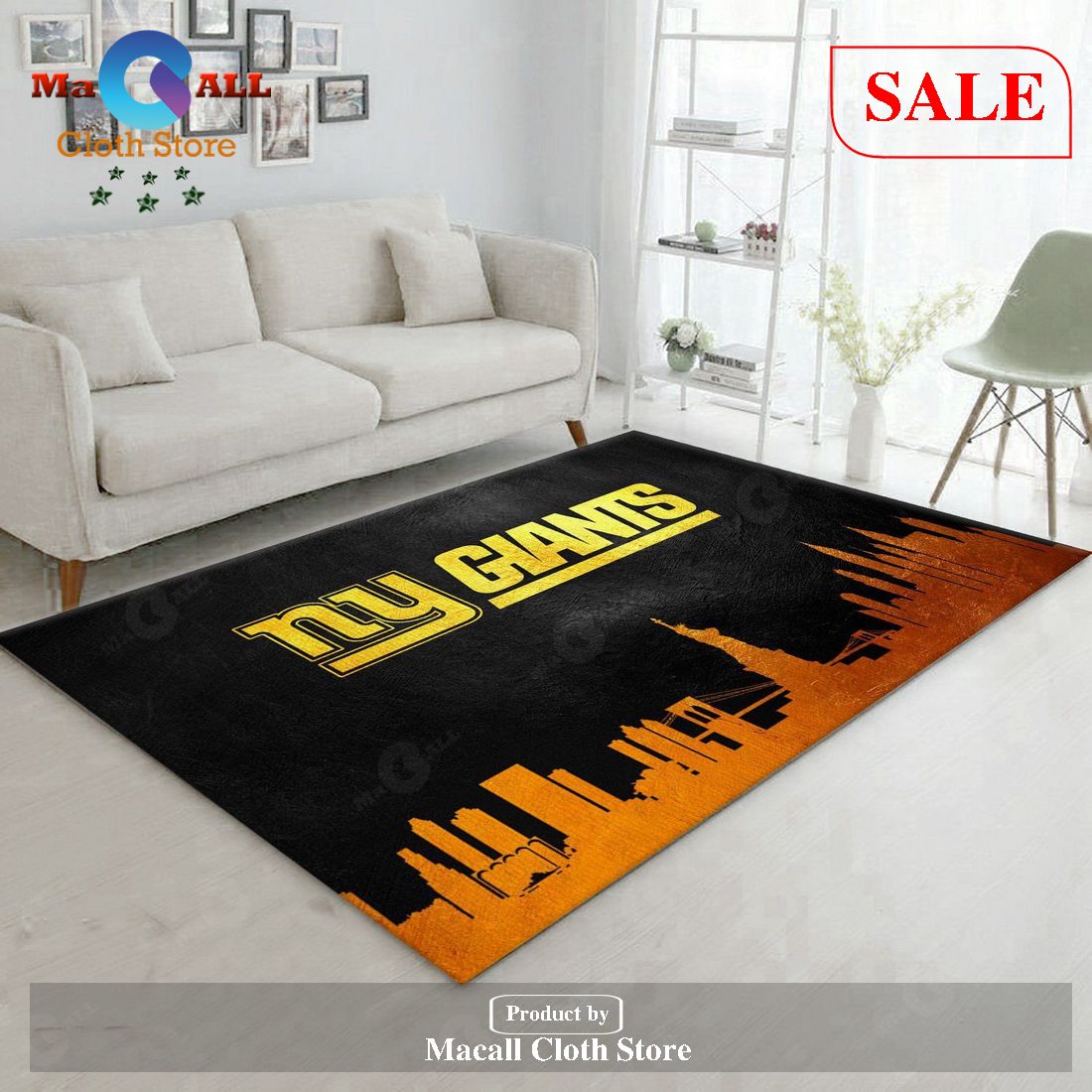 [SALE] New York Giants Skyline NFL Area Rug Carpet, Kitchen Rug – Indoor Outdoor Rugs
