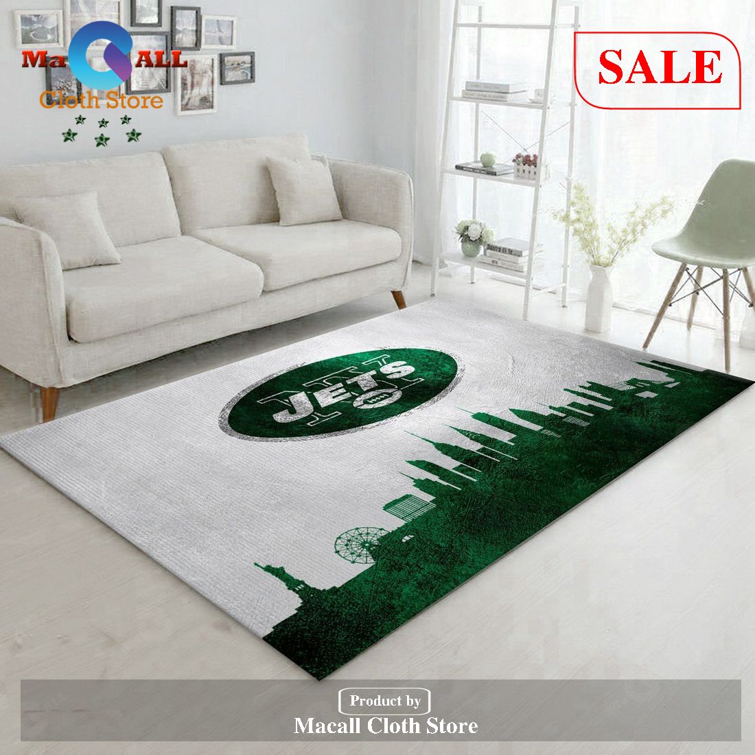 [SALE] New York Giants Skyline NFL Area Rug Carpet, Living Room Rug, Christmas Gift – Indoor Outdoor Rugs