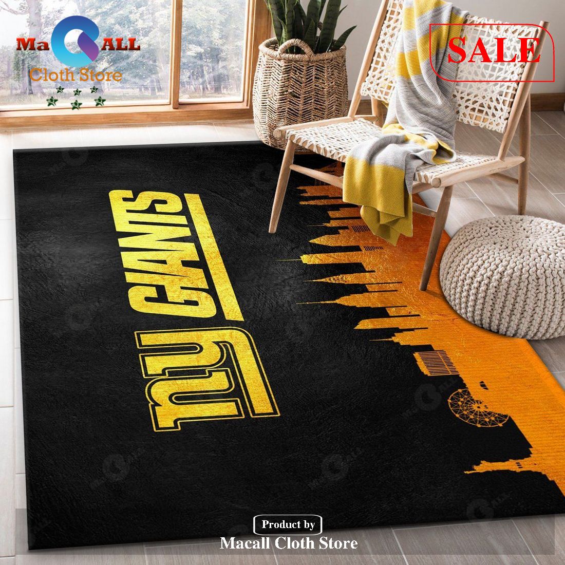 [SALE] New York Giants Skyline NFL Team Logos Area Rug, Bedroom, US ...