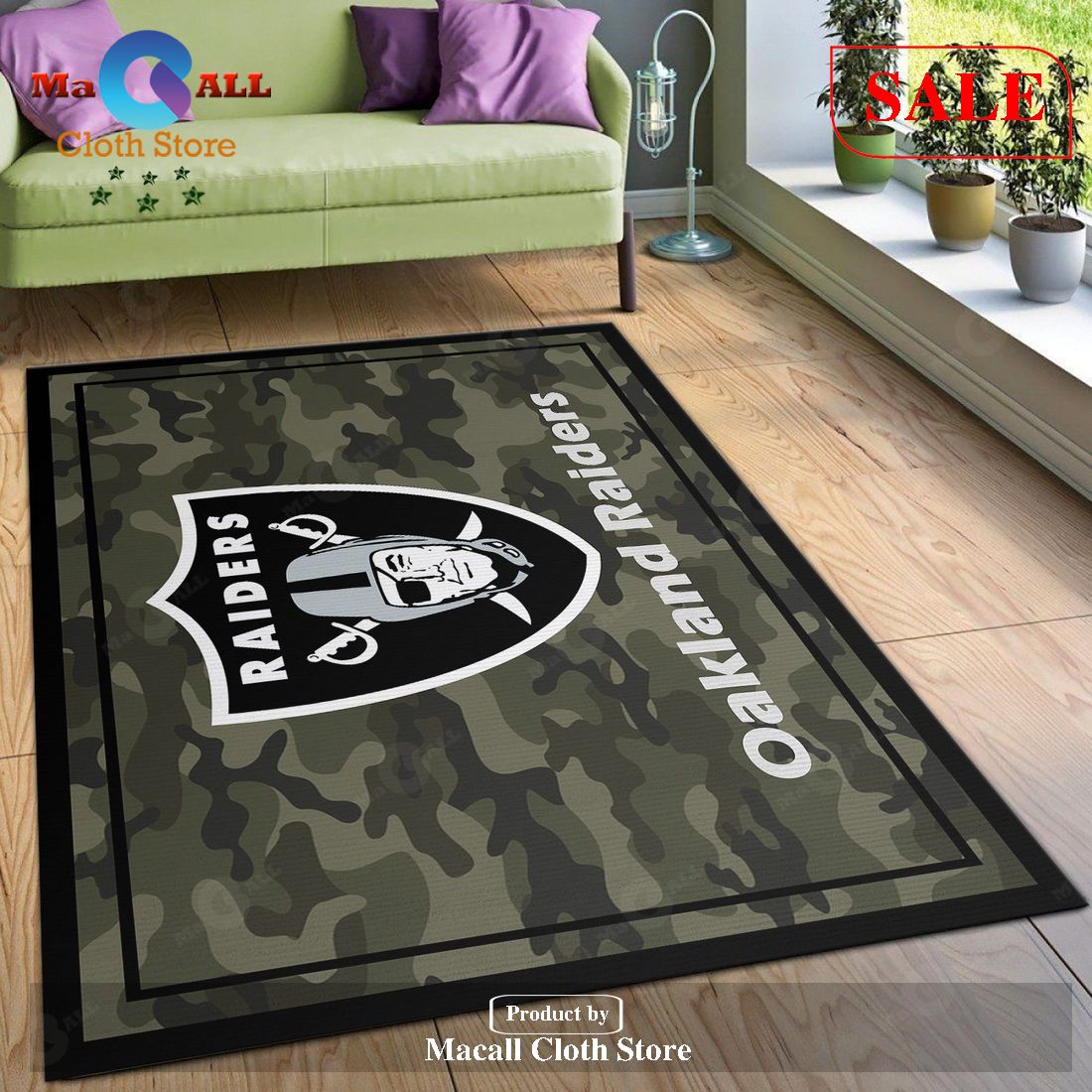 [SALE] Oakland Raiders NFL Rug Room Carpet Sport Custom Area Floor Home Decor v2 – Indoor Outdoor Rugs