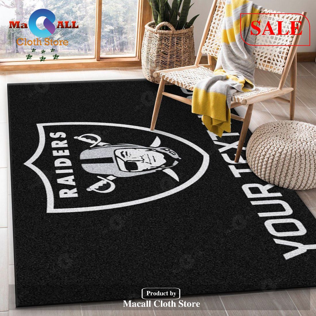 [SALE] Personalized Las Vegas Raiders Personalized Accent Rug NFL Team ...