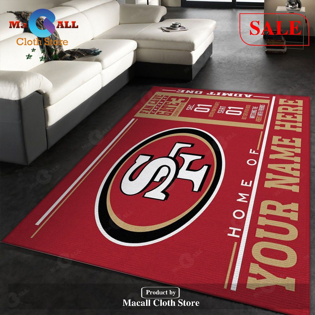 Custom San Francisco 49ers Wincraft Custom NFL Team Logos Area Rug,  Bedroom, Christmas Gift - Bring Your Ideas, Thoughts And Imaginations Into  Reality Today