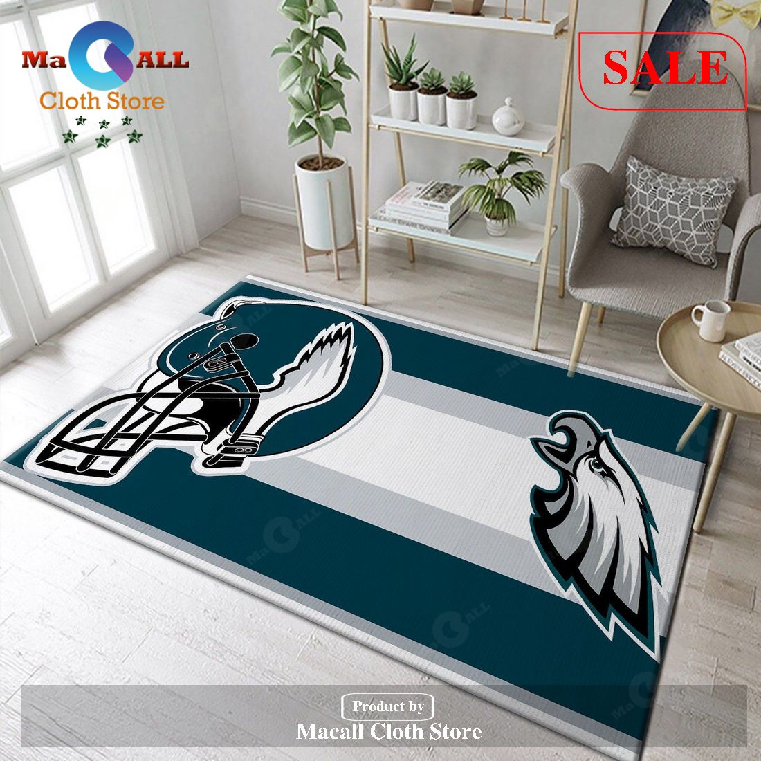 [SALE] Philadelphia Eagles NFL Team Logo Helmet Nice Gift Home Decor Rectangle Area Rug RER1N4 – Indoor Outdoor Rugs