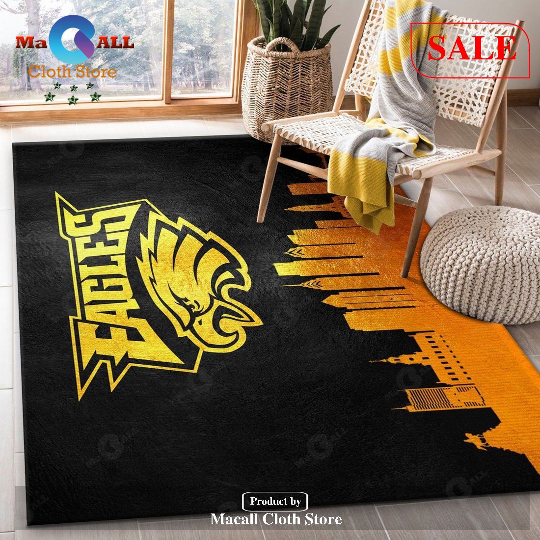 [SALE] Philadelphia Eagles NFL Team Logos Area Rug, Living room and bedroom Rug, Family Gift US Decor – Indoor Outdoor Rugs