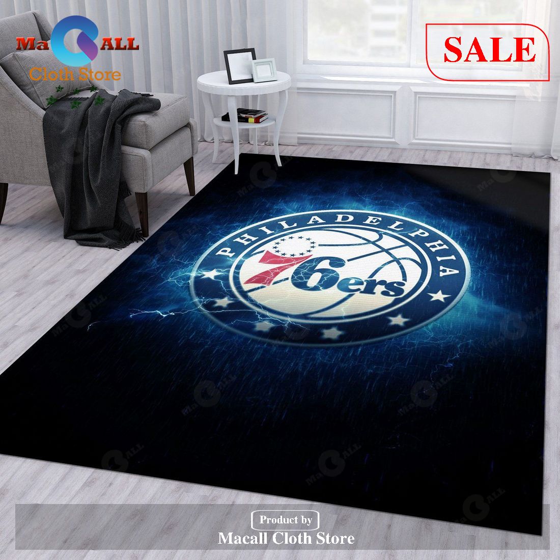 [SALE] Philadelphia Sixers NFL Area Rug Living Room Rug Christmas Gift US Decor – Indoor Outdoor Rugs