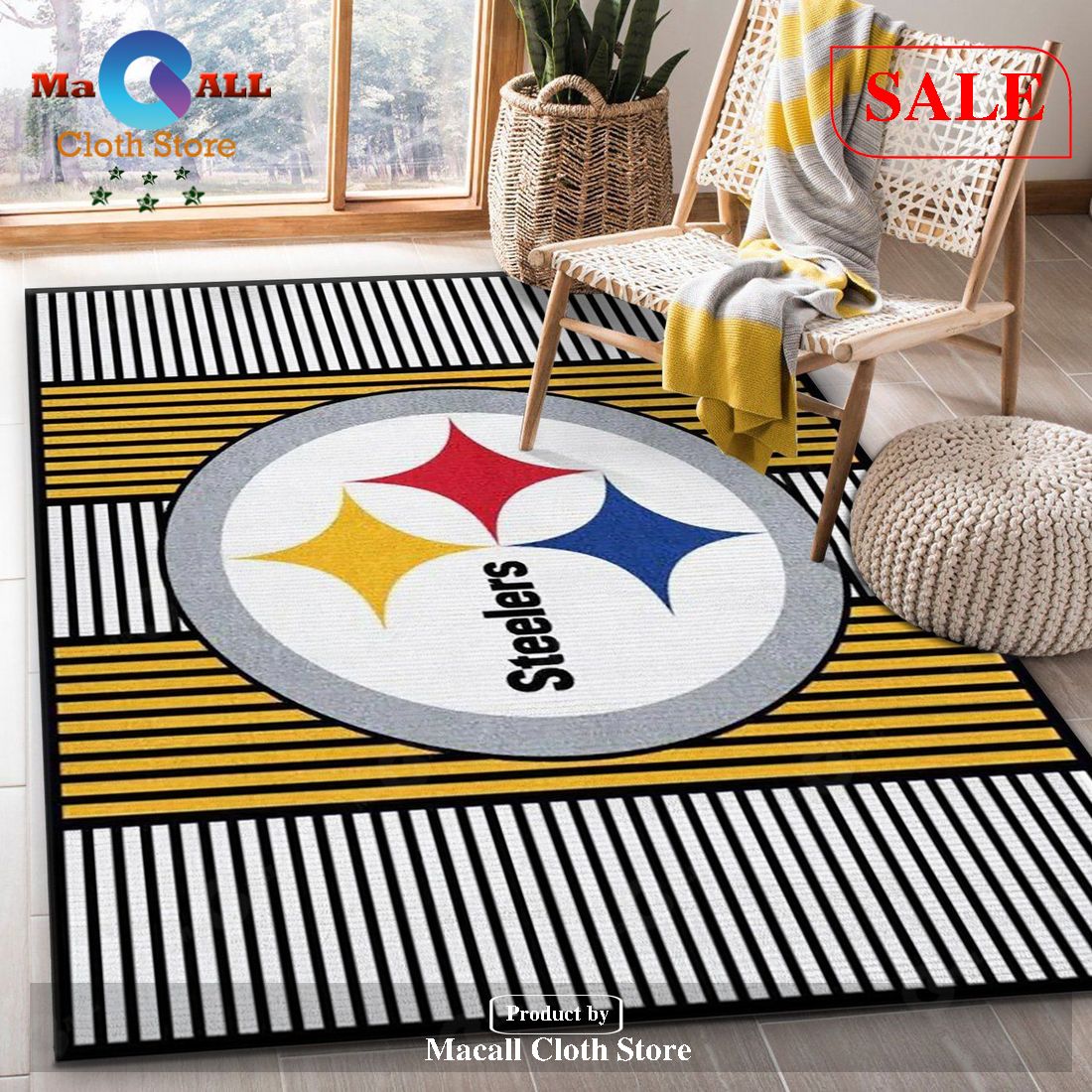 [SALE] Pittsburgh Steelers Imperial Champion Rug NFL Area Rug For Christmas, Living room and bedroom Rug, Christmas Gift US Decor – Indoor Outdoor Rugs