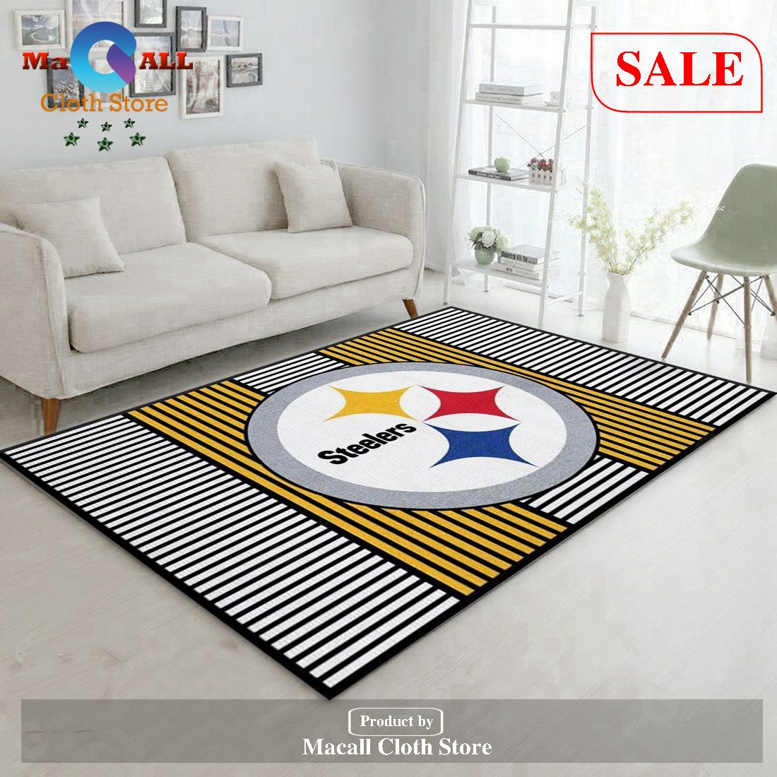 [SALE] Pittsburgh Steelers Imperial Champion Rug NFL Area Rug For Christmas, Living room and bedroom Rug, Christmas Gift US Decor – Indoor Outdoor Rugs