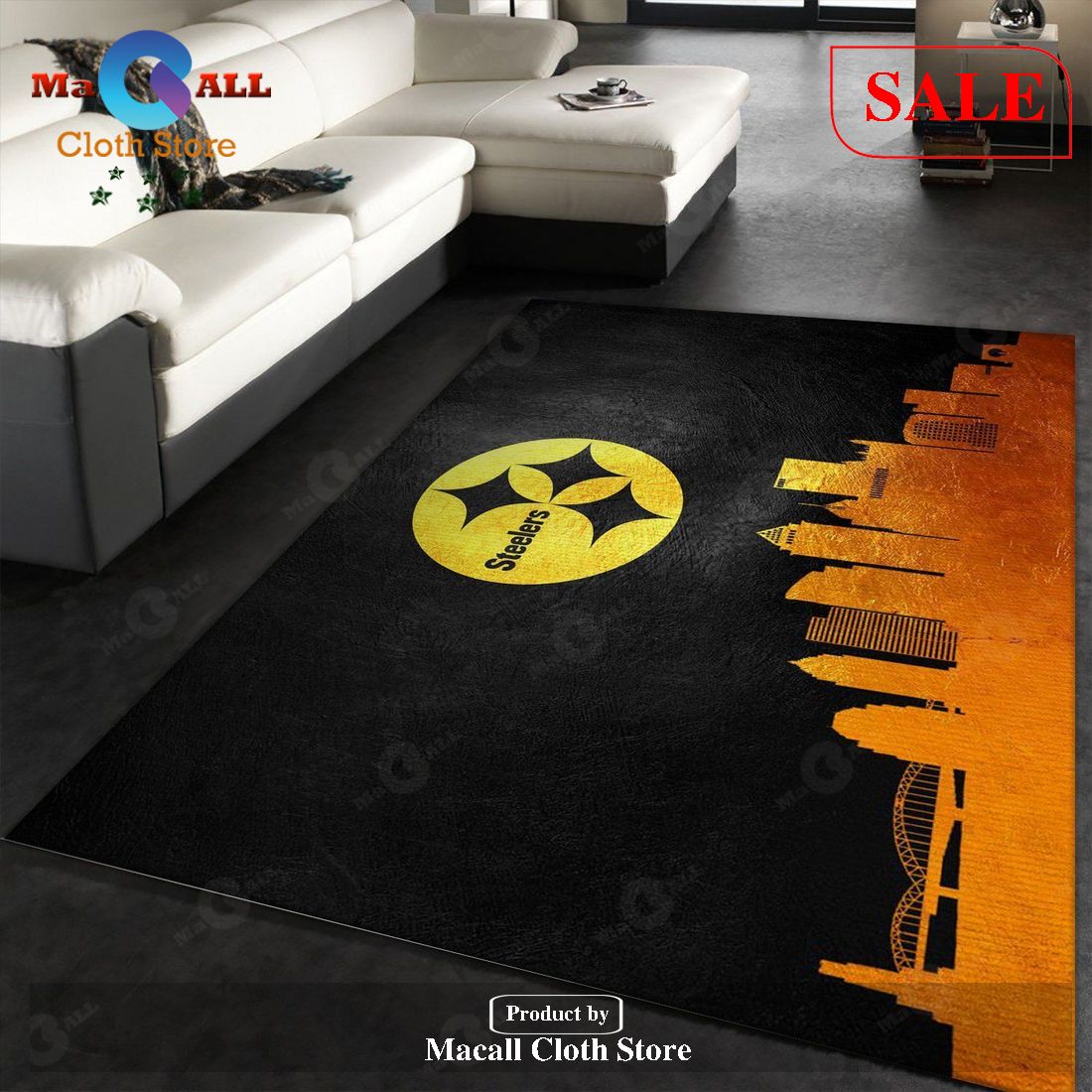 [SALE] Pittsburgh Steelers NFL Area Rug Carpet, Kitchen Rug, Christmas Gift US Decor – Indoor Outdoor Rugs