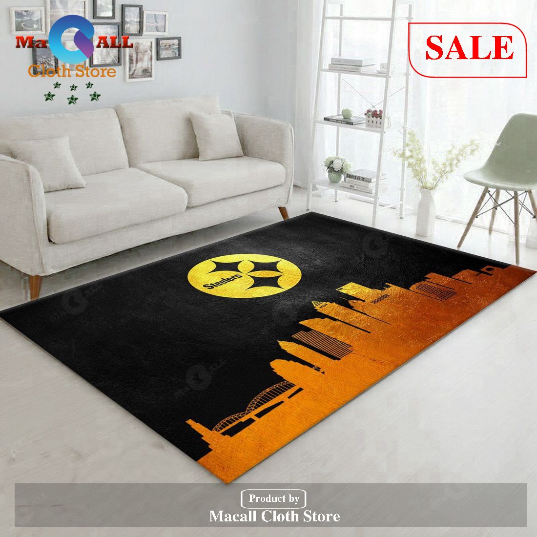 [SALE] Pittsburgh Steelers NFL Area Rug Carpet, Kitchen Rug, Christmas Gift US Decor – Indoor Outdoor Rugs