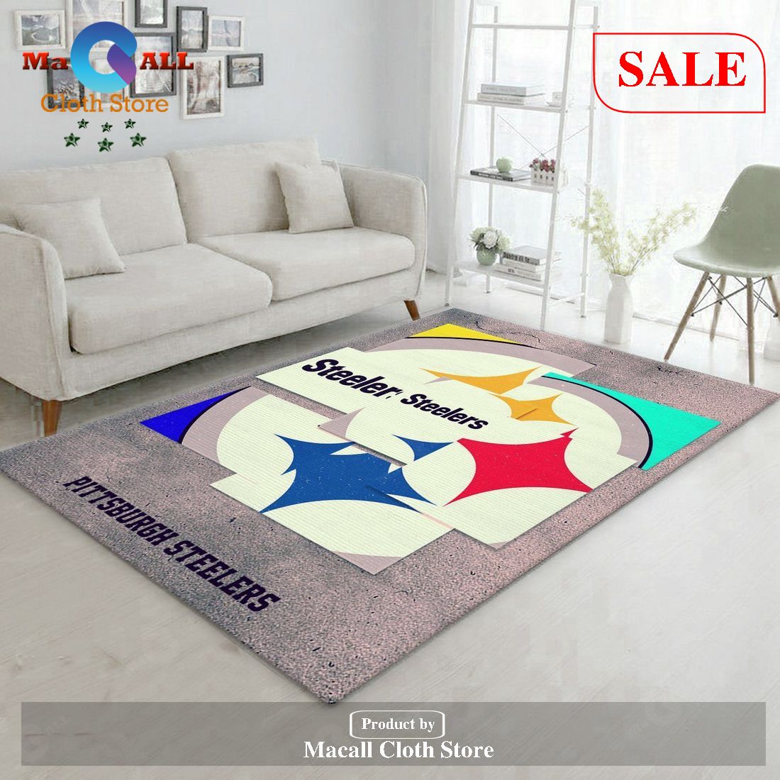 [SALE] Pittsburgh Steelers NFL Rug Living Room Rug Christmas Gift US Decor – Indoor Outdoor Rugs – 9511