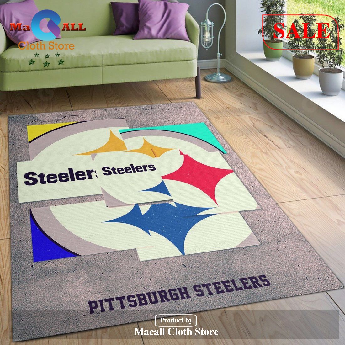 [SALE] Pittsburgh Steelers NFL Rug Living Room Rug Christmas Gift US Decor – Indoor Outdoor Rugs – 9511