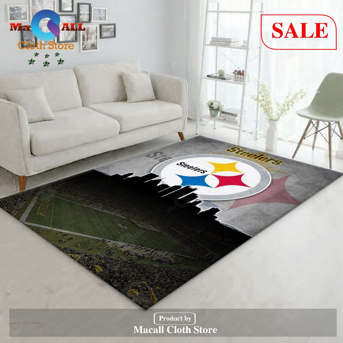 [SALE] Pittsburgh Steelers NFL Rug Living Room Rug Christmas Gift US Decor – Indoor Outdoor Rugs – D871