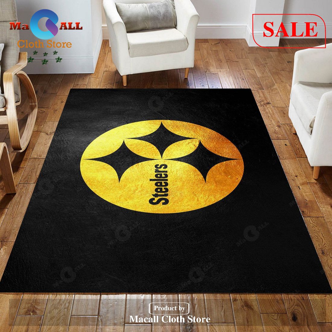 Pittsburgh Steelers NFL Teams Area Rug, Kitchen Rug, Us Gift Decor