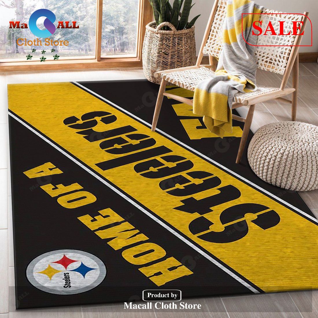 [SALE] Pittsburgh Steelers Team NFL Area Rug Carpet, Living Room Rug – Indoor Outdoor Rugs