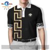 Versace Vertical Textures Basic Style Luxury For Men Premium Versace Black Polo Shirt