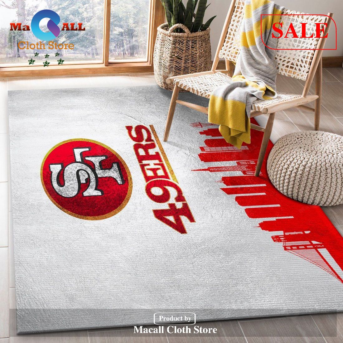 [SALE] San Francisco 49ers NFL Team Logos Area Rug, Living Room Rug ...