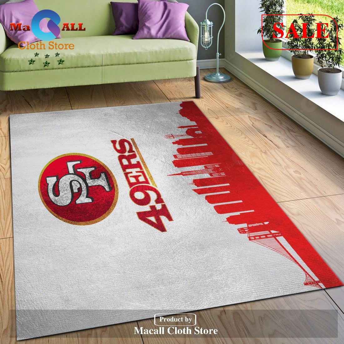 [SALE] San Francisco 49ers NFL Team Logos Area Rug, Living Room Rug ...