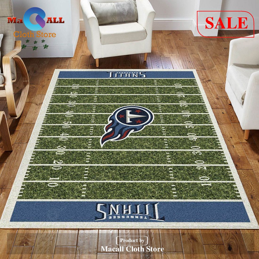 TENNESSEE TITANS HOMEFIELD RUG