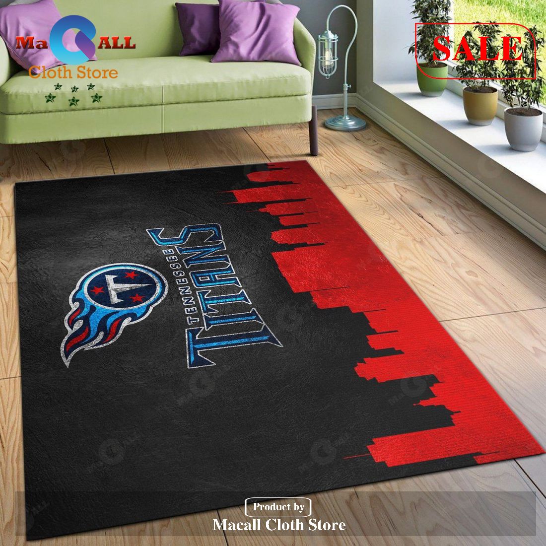 Tennessee Titans Skyline Nfl Area Rug Carpet Living Room And Bedroom Rug  Home Us Decor