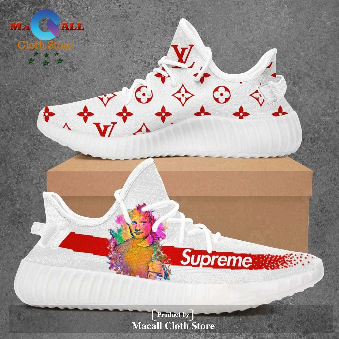 Louis Vuitton Supreme Ed Sheeran Yeezy Boost Shoes Sport Sneakers Luxury  Brand For Men And Women - Macall Cloth Store - Destination for fashionistas