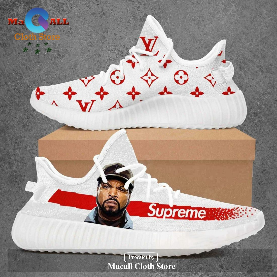 Louis Vuitton Supreme Ice Cube Luxury Brand Premium Yeezy Sneaker For Men Women