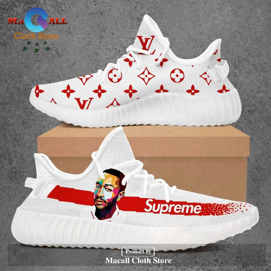 Louis Vuitton Supreme John Legend Luxury Brand Premium Yeezy Sneaker For Men Women
