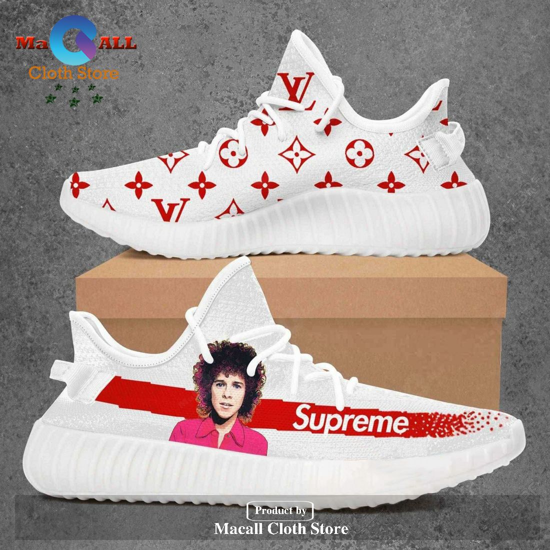 Louis Vuitton Supreme Leo Sayer Luxury Brand Premium Yeezy Sneaker For Men Women