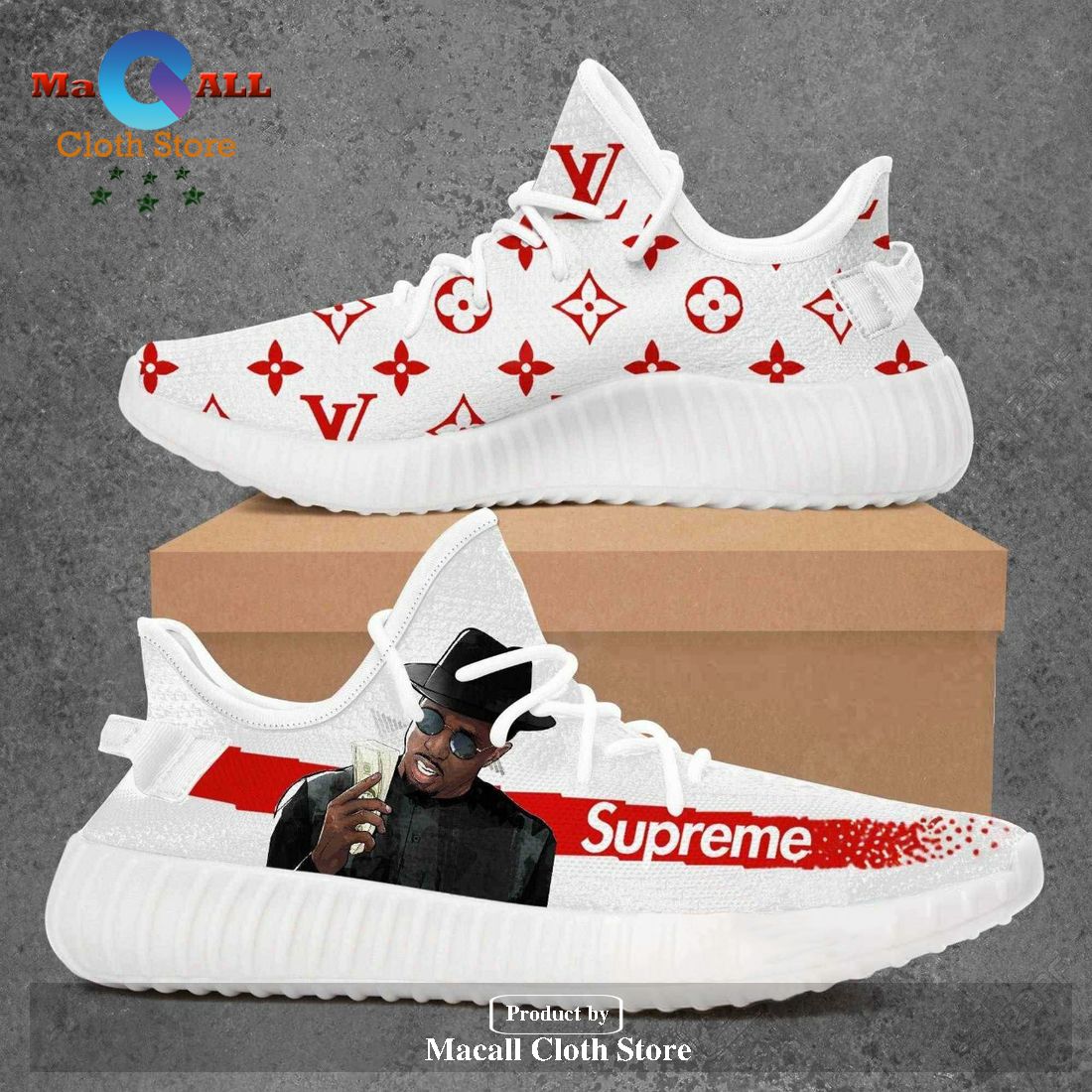 Louis Vuitton Supreme Sean Comb Luxury Brand Premium Yeezy Sneaker For Men Women