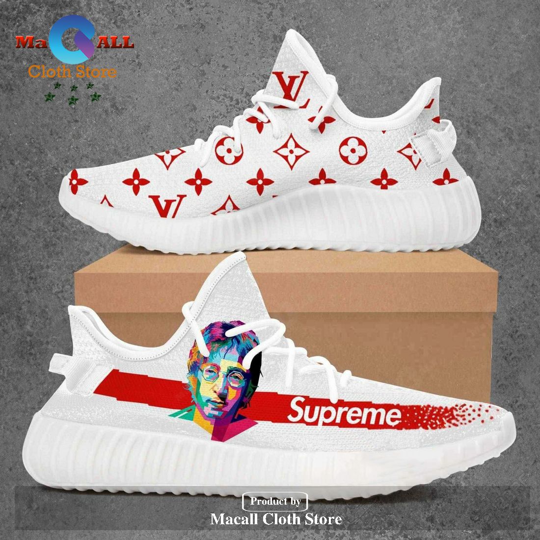 Louis Vuitton Supreme Young Thug Luxury Brand Premium Yeezy Sneaker For Men Women