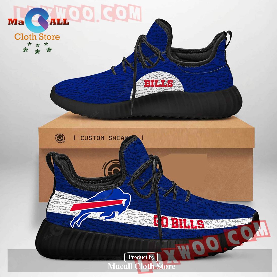 Personalized Buffalo Bills NFL Model 4 Yezzy Shoes Sneaker Personalized Buffalo Bills NFL Model 4 Yezzy Shoes Sneaker
