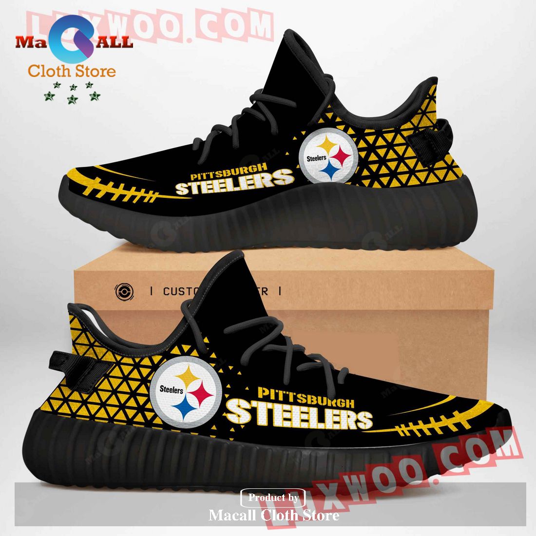 Personalized Pittsburgh Steelers NFL Model 1 Yezzy Shoes Sneaker