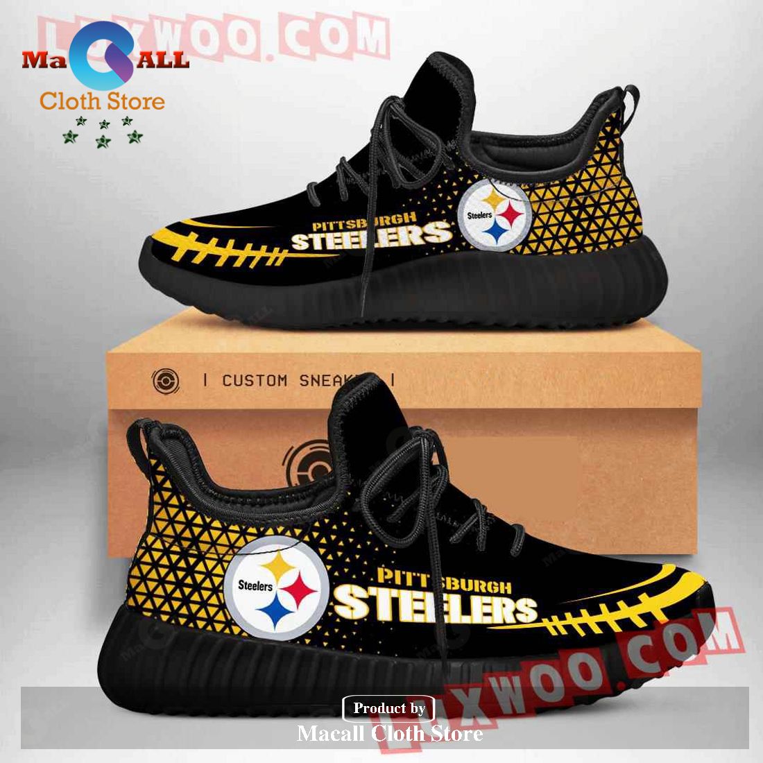 Pittsburgh Steelers Shoes Customize Yeezy Shoes V41 - Tana Elegant