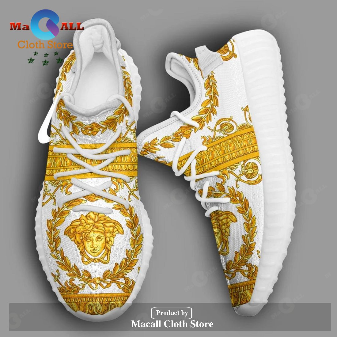 Versace Golden Luxury Brand Premium Yeezy Sneaker For Men Women Versace Golden Luxury Brand Premium Yeezy Sneaker For Men Women