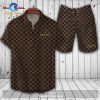 Gucci Logo Pattern Blue Panting Luxury Version Hawaiian Shirt and Short LIMITED EDITION