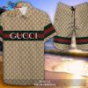 Gucci Logo Pattern Classic Trending Blue Style Hawaiian Shirt and Short LIMITED EDITION
