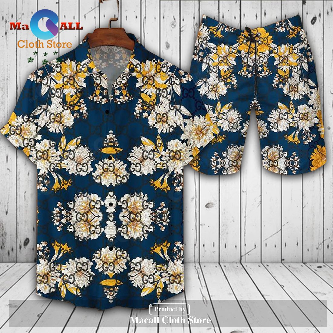 Gucci Logo Pattern Floral Luxury Version Hawaiian Shirt and Short LIMITED EDITION Gucci Logo Pattern Floral Luxury Version Hawaiian Shirt and Short LIMITED EDITION