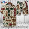 Gucci Logo Pattern Gold Bee Premium Version Hawaiian Shirt and Short LIMITED EDITION