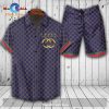 Gucci Logo Pattern Lion Version Hawaiian Shirt and Short LIMITED EDITION